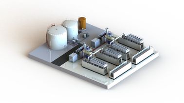 De zware Elektrische centrale van Stookoliegenset